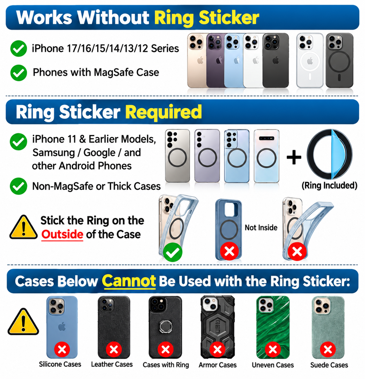 Title: Magnetic Car Phone Holder, 360° Adjustable Dashboard & Windshield Mount with Strong Suction Base and Foldable