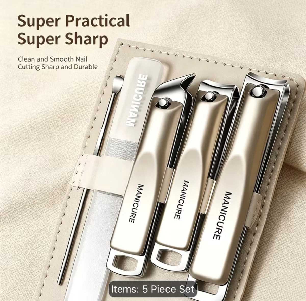 Luxury Manicure Set – Professional Nail Care Kit with Elegant Travel Case