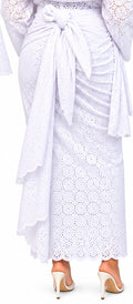 Women’s African Lace Iro and Buba Two-Piece Outfit with Matching Headwrap – Elegant Traditional Dress