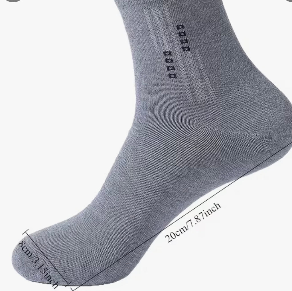 Title: Men’s Crew Socks 5-Pairs Mixed Color Cotton Casual Athletic Socks, Soft Comfortable Everyday Socks, One Size