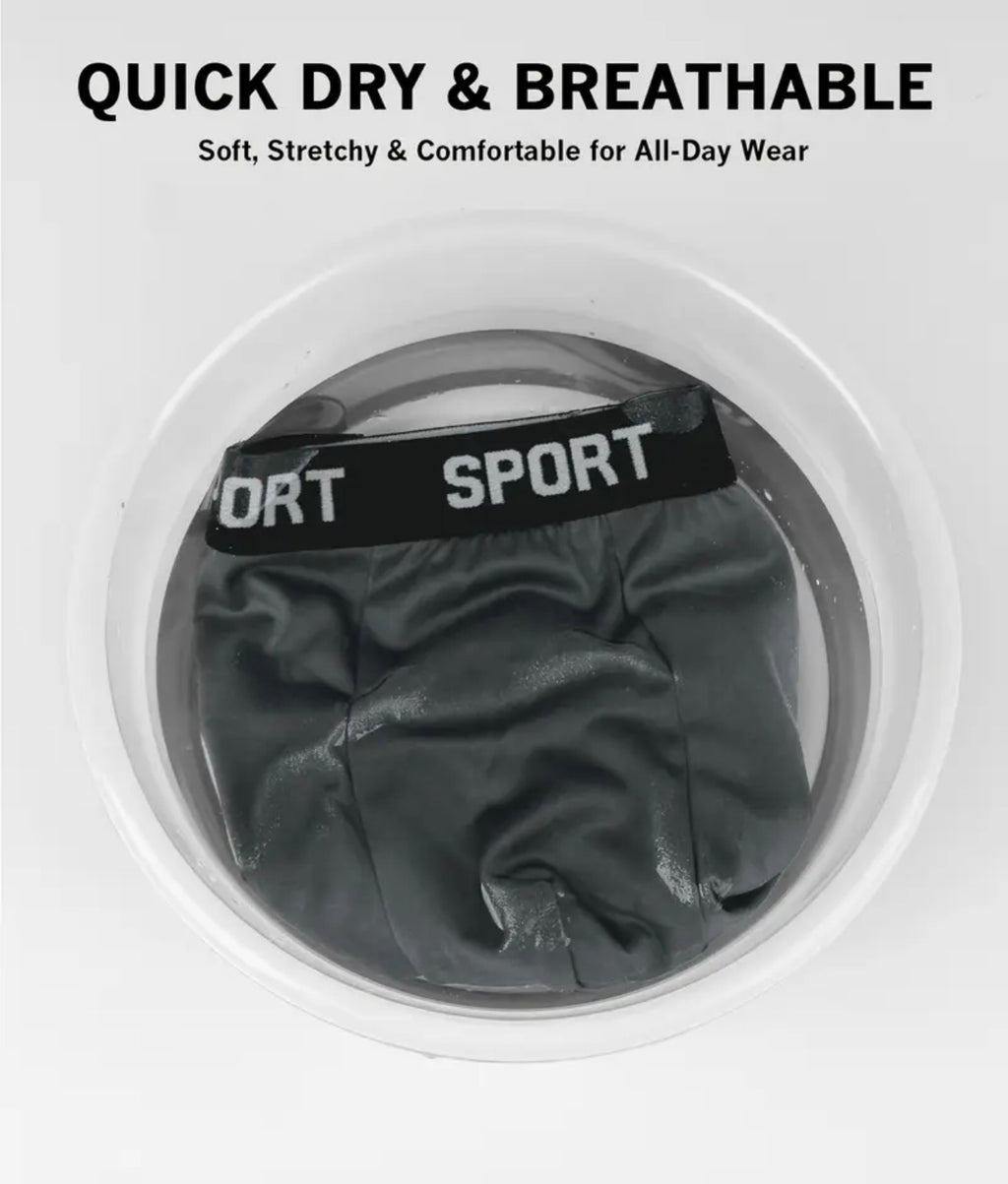 Men’s 8-Pack Stretch Boxer Briefs – Breathable Sport Underwear