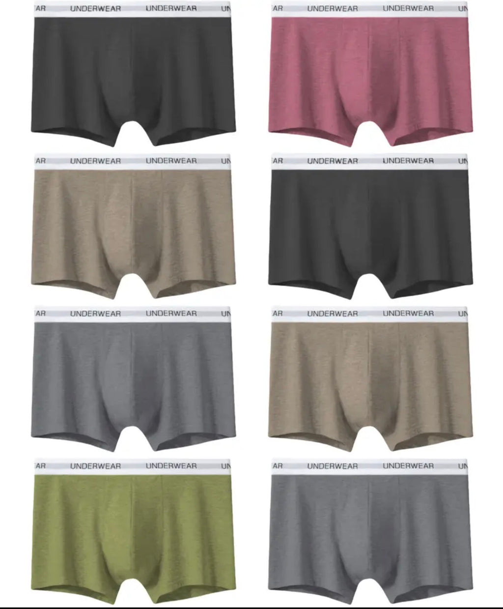Men’s 8-Pack Stretch Boxer Briefs – Breathable Sport Underwear