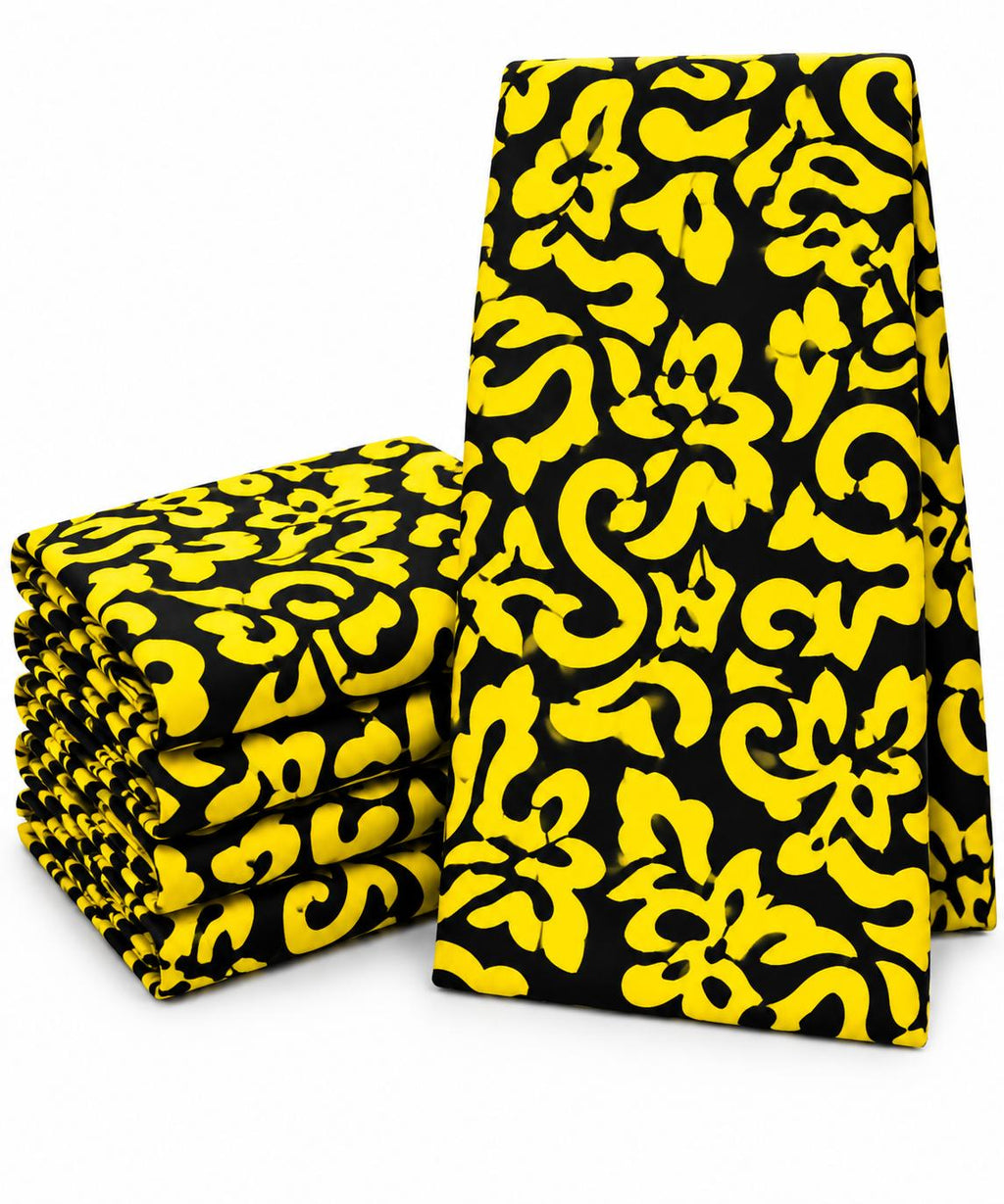 6 Yards Premium Ankara Fabric – 100% Cotton